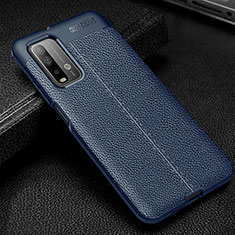 Custodia Silicone Morbida In Pelle Cover WL1 per Xiaomi Redmi 9 Power Blu