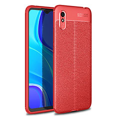 Custodia Silicone Morbida In Pelle Cover WL1 per Xiaomi Redmi 9i Rosso