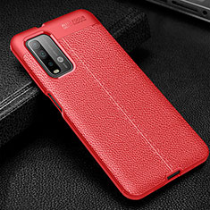 Custodia Silicone Morbida In Pelle Cover WL1 per Xiaomi Redmi 9T 4G Rosso