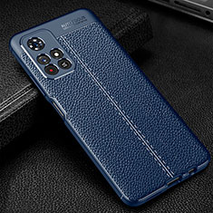 Custodia Silicone Morbida In Pelle Cover WL1 per Xiaomi Redmi Note 11S 5G Blu