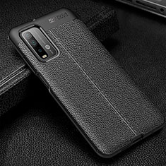 Custodia Silicone Morbida In Pelle Cover WL1 per Xiaomi Redmi Note 9 4G Nero