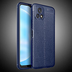 Custodia Silicone Morbida In Pelle Cover WL2 per Vivo Y52s 5G Blu