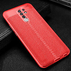 Custodia Silicone Morbida In Pelle Cover WL2 per Xiaomi Poco M2 Rosso