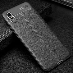 Custodia Silicone Morbida In Pelle Cover WL2 per Xiaomi Redmi 9AT Nero