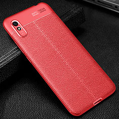 Custodia Silicone Morbida In Pelle Cover WL2 per Xiaomi Redmi 9AT Rosso