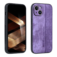 Custodia Silicone Morbida In Pelle Cover YZ1 per Apple iPhone 16 Pro Lavanda