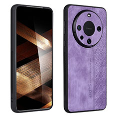 Custodia Silicone Morbida In Pelle Cover YZ1 per Huawei Mate 60 Pro Lavanda