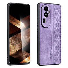 Custodia Silicone Morbida In Pelle Cover YZ1 per Oppo Reno10 Pro+ Plus 5G Lavanda