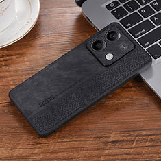 Custodia Silicone Morbida In Pelle Cover YZ2 per Xiaomi Redmi Note 13 5G Nero