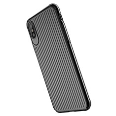 Custodia Silicone Morbida Line per Apple iPhone Xs Nero