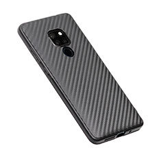 Custodia Silicone Morbida Spigato T03 per Huawei Mate 20 Nero