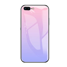 Custodia Silicone Specchio Laterale Cover A01 per Apple iPhone 8 Plus Viola