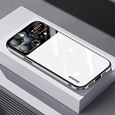 Custodia Silicone Specchio Laterale Cover AT1 per Apple iPhone 13 Pro Bianco