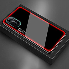 Custodia Silicone Specchio Laterale Cover M01 per Huawei Nova 8 5G Rosso
