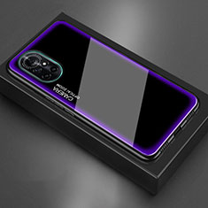 Custodia Silicone Specchio Laterale Cover M01 per Huawei Nova 8 5G Viola