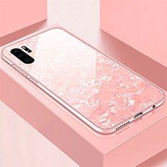 Custodia Silicone Specchio Laterale Cover M01 per Huawei P30 Pro New Edition Rosa