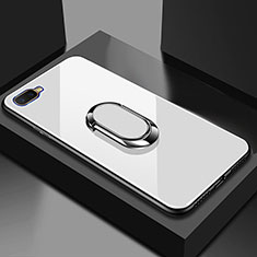 Custodia Silicone Specchio Laterale Cover M01 per Oppo R17 Neo Bianco