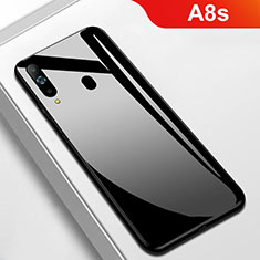 Custodia Silicone Specchio Laterale Cover M01 per Samsung Galaxy A8s SM-G8870 Nero
