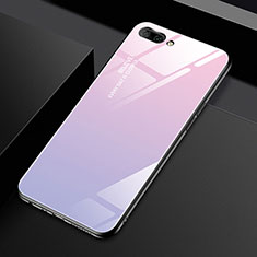 Custodia Silicone Specchio Laterale Cover M02 per Oppo AX5 Rosa