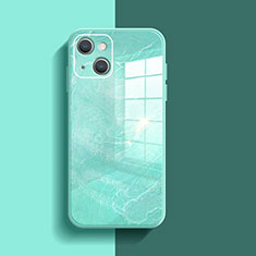 Custodia Silicone Specchio Laterale Cover M05 per Apple iPhone 14 Plus Verde