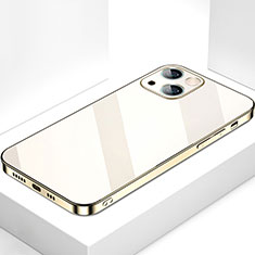 Custodia Silicone Specchio Laterale Cover M09 per Apple iPhone 15 Oro