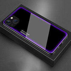 Custodia Silicone Specchio Laterale Cover per Apple iPhone 15 Viola