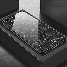 Custodia Silicone Specchio Laterale Cover per Apple iPhone 7 Plus Nero