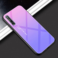 Custodia Silicone Specchio Laterale Cover per Huawei Enjoy 10S Viola