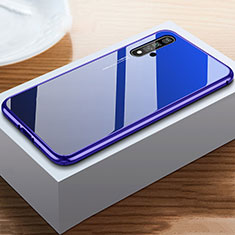 Custodia Silicone Specchio Laterale Cover per Huawei Honor 20 Blu