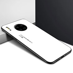 Custodia Silicone Specchio Laterale Cover per Huawei Mate 30 Pro 5G Bianco