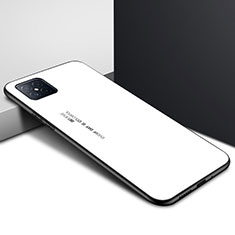 Custodia Silicone Specchio Laterale Cover per Huawei Nova 8 SE 5G Bianco