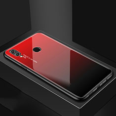 Custodia Silicone Specchio Laterale Cover per Huawei P Smart (2019) Rosso