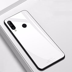 Custodia Silicone Specchio Laterale Cover per Huawei P30 Lite XL Bianco