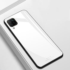 Custodia Silicone Specchio Laterale Cover per Huawei P40 Lite Bianco