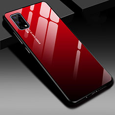 Custodia Silicone Specchio Laterale Cover per Realme V5 5G Rosso