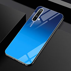 Custodia Silicone Specchio Laterale Cover per Realme X50m 5G Blu