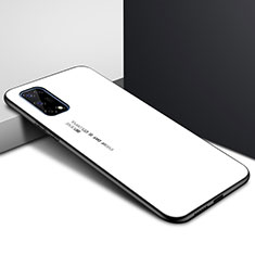 Custodia Silicone Specchio Laterale Cover per Realme X7 5G Bianco