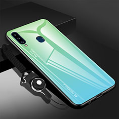 Custodia Silicone Specchio Laterale Cover per Samsung Galaxy A20s Verde Pastello