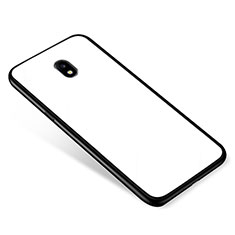 Custodia Silicone Specchio Laterale Cover per Samsung Galaxy J5 (2017) Duos J530F Bianco