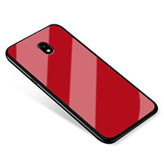 Custodia Silicone Specchio Laterale Cover per Samsung Galaxy J5 (2017) Duos J530F Rosso