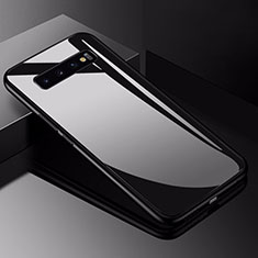 Custodia Silicone Specchio Laterale Cover per Samsung Galaxy S10 5G Nero