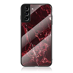 Custodia Silicone Specchio Laterale Cover per Samsung Galaxy S23 Plus 5G Rosso