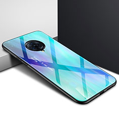 Custodia Silicone Specchio Laterale Cover per Vivo Nex 3S Ciano