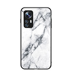 Custodia Silicone Specchio Laterale Cover per Xiaomi Mi 12S 5G Bianco