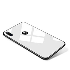 Custodia Silicone Specchio Laterale Cover per Xiaomi Mi Mix 2S Bianco
