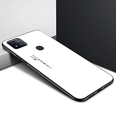 Custodia Silicone Specchio Laterale Cover per Xiaomi POCO C3 Bianco