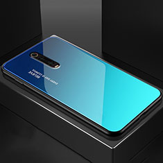 Custodia Silicone Specchio Laterale Cover per Xiaomi Redmi K20 Blu