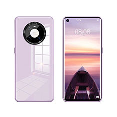 Custodia Silicone Specchio Laterale Cover T01 per Huawei Mate 40E 5G Lavanda