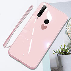 Custodia Silicone Specchio Laterale Cover T01 per Huawei P Smart+ Plus (2019) Rosa