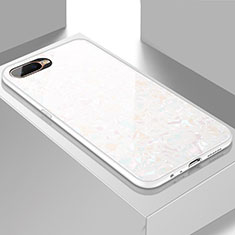 Custodia Silicone Specchio Laterale Cover T01 per Oppo RX17 Neo Bianco